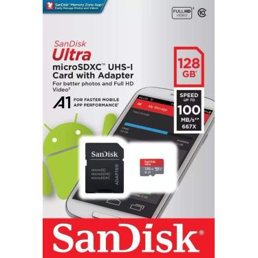 Imagem de Sandisk Ultra 128Gb Micro 100Mb/S A1