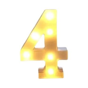 Imagem de Luz Noturna LED Luminosa Em Formato De Letra 16/22CM, Lâmpada DIY De A