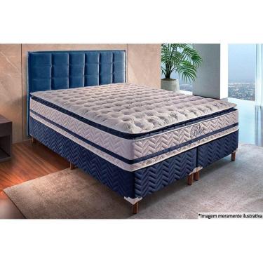 Imagem de Colchão Casal Molas Ensacadas Visco Gel Masterpocket Blue Pillow Top (138x188x32) - Paropas