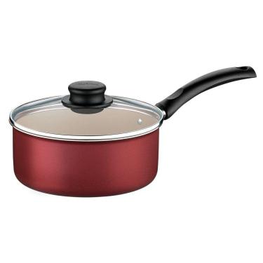 Imagem de Panela Antiaderente Com Tampa De Vidro 18 Cm 2l Turim Vermelho Tramontina