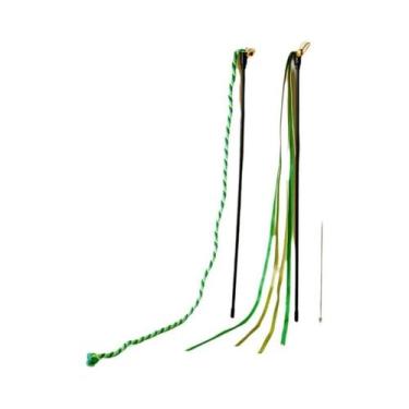 Imagem de Brinquedo Interativo Para Gatos Com Pena E Varinha De Seda Com Sino Pa