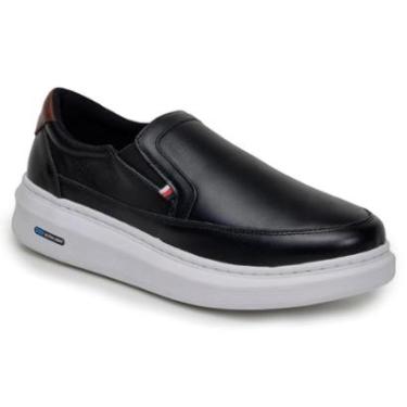 Imagem de Tênis Slip On Masculino Calce Facil CouroMacio e Confortável-Masculino