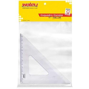 Imagem de Esquadro Poliestireno 45graus 21cm 10 Unid - Waleu