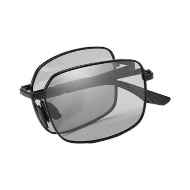 Imagem de Óculos De Sol Polarizados Masculinos Dobráveis Quadrados 2 Peças Com M