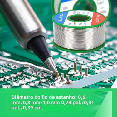 Imagem de Fio De Solda Sem Chumbo Sn99.3 Cu0.7 Com Núcleo De Estanho 0.5/0.6/0.8