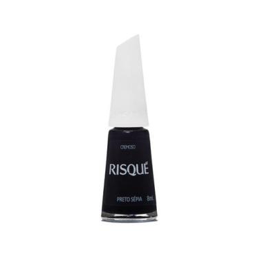 Imagem de Esmalte Ultra Cremoso Preto Sépia 8ml - Risque, Preto, 8ml