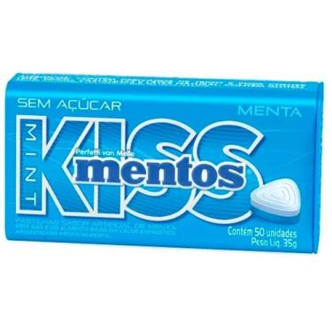 Imagem de Balas Mentos Kiss Mint sem Açúcar 35g, Menta