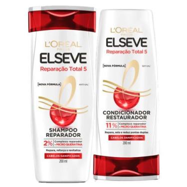 Imagem de Kit Shampoo e Condicionador Elseve Reparação Total 200ml