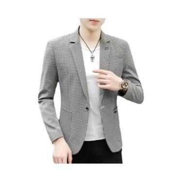 Imagem de Camisa Masculina Slim Fit Respirável Estilo Coreano 2023 Com Padrão Xa