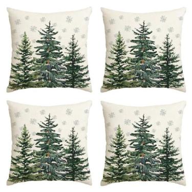 Imagem de Capas de almofada AVOIN colorlife Christmas Snowflake 40x40cm