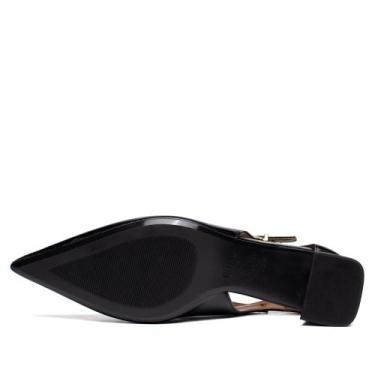 Imagem de Scarpin Feminino Vizzano Napa Imperiale Com Fivela Preto, Preto, 36