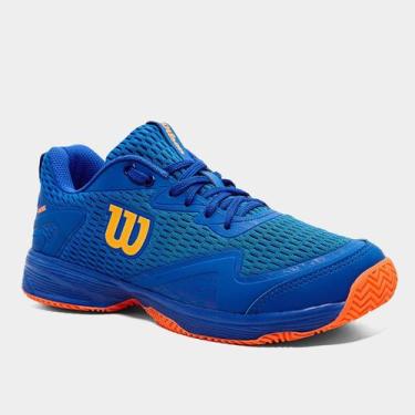 Imagem de Tênis Wilson K Padel 3.0 Saibro, Azul royal, Laranja, 38