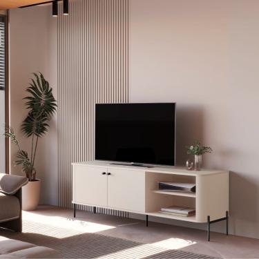Imagem de Rack para TV ate 60 Polegadas 2 Portas com Pes Em MDF Tucupi JB Moveis