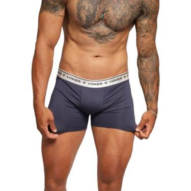 Imagem de Kit 5 Cuecas Boxer Masculinas Voker  Algodão Premium Elástico Reforçad