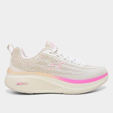 Imagem de Tênis Skechers Go Run Elevate 2.0 Feminino, Branco, Rosa, 38