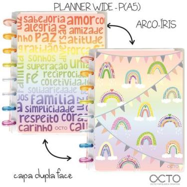 Imagem de Planner de Discos OCTO WIDE A5 - ARCO IRIS