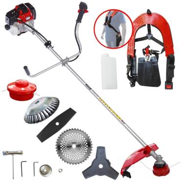 Imagem de Roçadeira Lateral à Gasolina RT43-L 43cc 1,7HP 2T com 5 Opções de Corte e Kit de Lâminas Toyama