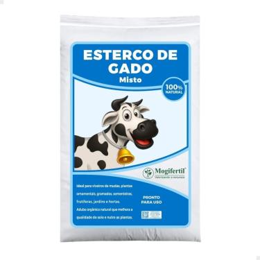 Imagem de Adubo Orgânico Esterco Misto Bovino Gado Curral 5kg para Solo Enriquecido e Estrutura Melhorada Mogifertil