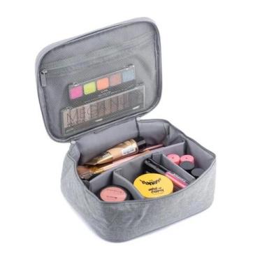Imagem de Necessaire Organizadora Feminina Para Cosméticos E Maquiagem Viagem Di