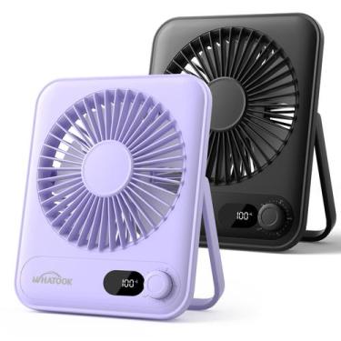 Imagem de Ventilador Elétrico WHATOOK 2 Unidades Portátil com 100 Velocidades e 