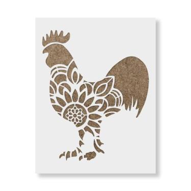 Imagem de Stencil Revolution Estêncil Reutilizável de Galo Mandala