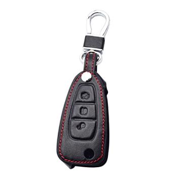 Imagem de Capa de chaveiro do carro capa de chave de couro inteligente, apto para Ford Focus 2013 Escape Kuga 2014 2015