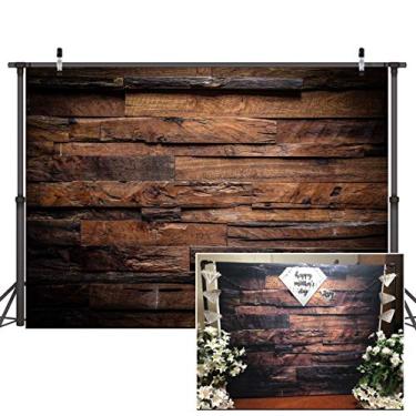 Imagem de CYLYH 20,32 x 15,24 cm Fundo de madeira marrom para fotografia Fundo vintage personalizado para acessórios de estúdio fotográfico D104, Brown-104, 7x5ft