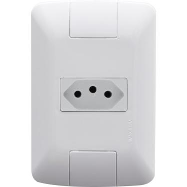 Imagem de Conj 4x2 1 Tomada 2p+t Tramontina Aria 10 A 250 V Branco