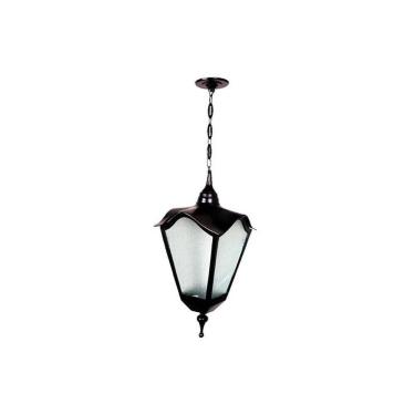 Imagem de Luminária Externa Interna Romana Grande C/ Corrente Alumínio