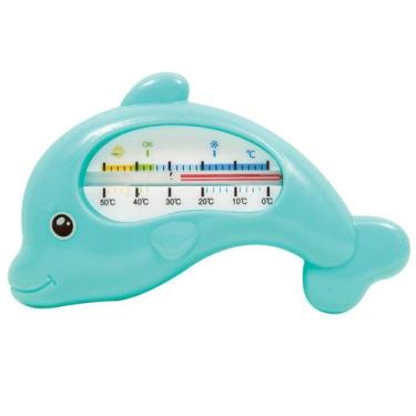 Imagem de Banho Do Bebê Termômetro Golfinho Sem Mercúrio Azul Buba