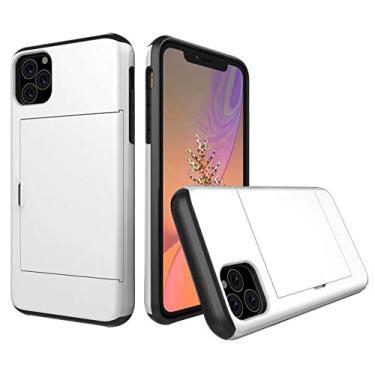 Imagem de Capa de slots de cartão deslizante de luxo para iPhone 13 12 11 Pro Max Mini 7 8 6 6S Plus SE 2020 X XR XS MAX 5 5S 13mini 13pro, branco, para iPhone 5 5S SE
