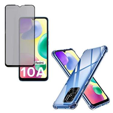 Imagem de Kit Capa Anti Impacto e Película Anti Spy Privacidade Xiaomi Redmi 10A (Redmi 10A)