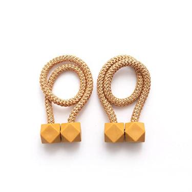 Imagem de Correia de cortina sem perfuração simples, sem instalação, fivela magnética, prendedores de cortina, suportes de cortina, T4,2 PCS