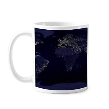 Imagem de Mistério Espaço Planeta Terra Mapa Aéreo Caneca Cerâmica Café Porcelana Utensílios de Mesa