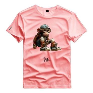 Imagem de Camiseta Personalizada Macaco Nerd Óculos Old Monkey Style - Shap Life