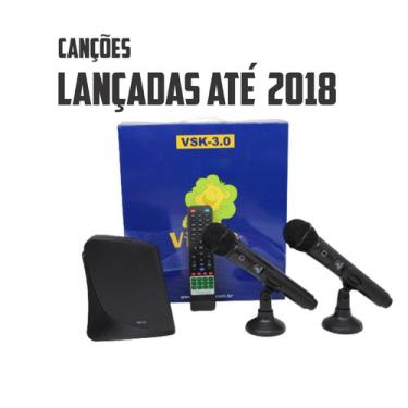 Karaokê Box Completo +2 Microfones + Caixa de Som +De 1000 Músicas