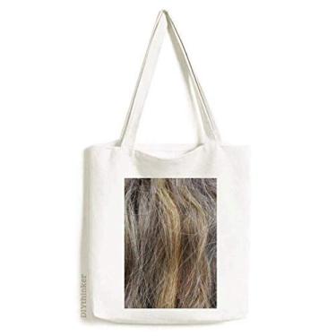Imagem de Marrom cacheado tingido longo lindo bolsa sacola de compras bolsa casual bolsa de compras