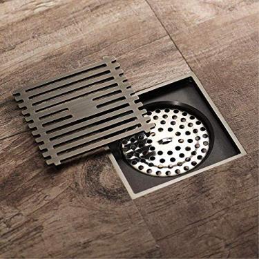 Imagem de Piso do chuveiro Ralo de resíduos Grelha Filtro Superfície de malha quadrada Vazamento Verde Bronze Antigo controle de pragas Desodorante Banheiro Banheiro Cozinha Dreno de piso