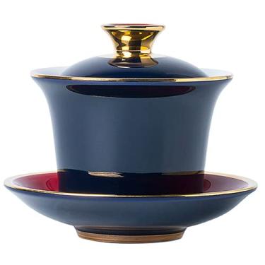 Imagem de PAYNAN Tigela de chá chinesa de 150 ml Gaiwan pintada à mão, conjunto de chá Kung Fu Tureen