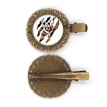 Imagem de Presilha de cabelo com olhos de tigre em formato de lágrima Art Deco, presente moderno