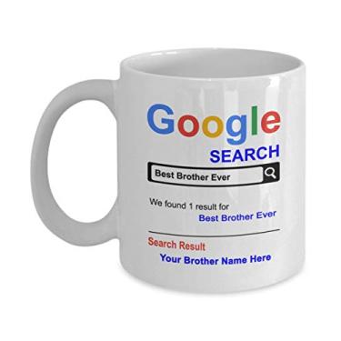 Imagem de SpreadPassion Caneca personalizada Brother – Presentes para irmão – Caneca personalizada Brother – Ideia de de Natal – Caneca de café de 325 ml