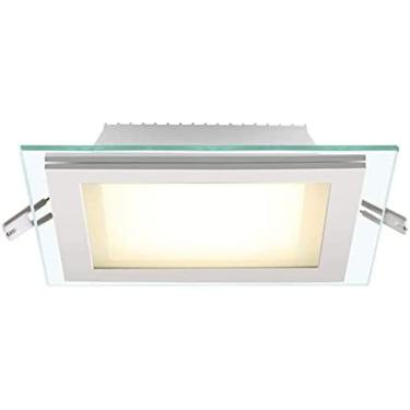 Imagem de Lâmpada De Teto Moderna Painel De Vidro 12W Criativa 6 Polegadas Quadrada LED Embutida Embutida 1200LM CRI90 Decoração Interna 150W Iluminação Equivalente A Halogênio Para Sala De Estar Banheiro C