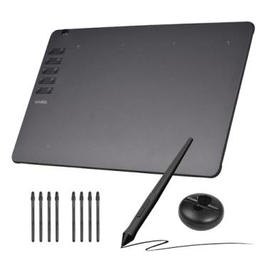 Imagem de CIADAZ Tablet de desenho gráfico T906 Esboço de criação de arte ultrafino com Stylus sem bateria 8 pontas de caneta 8192 níveis de pressão 10 teclas de atalho personalizadas Compatível com Windows