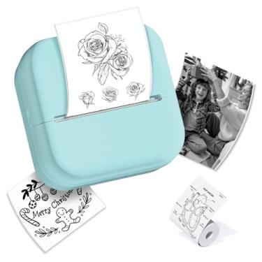 Imagem de M02L Note Printer- Mini impressora com papel não adesivo, substituir T02 Bluetooth impressora térmica Sticker Maker Machine presente para o dia dos namorados- verde