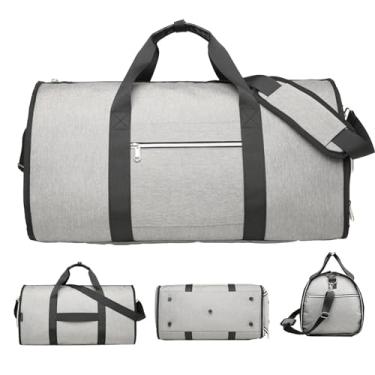 Imagem de Shakven Bolsa para roupas dobrável, bolsas para roupas de transporte - Mochilas dobráveis de grande capacidade | Sacola de nylon com zíper para roupas, bolsa de voo para viagem de negócios