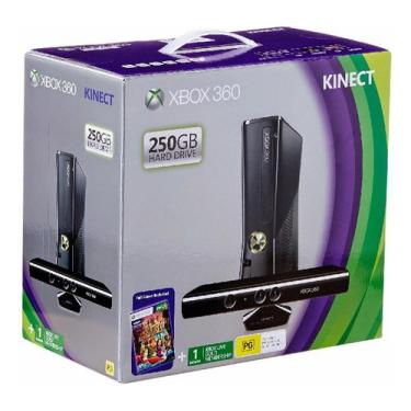 Imagem de Xbox 360 + Kinect Slim 250gb Preto Xbox 360