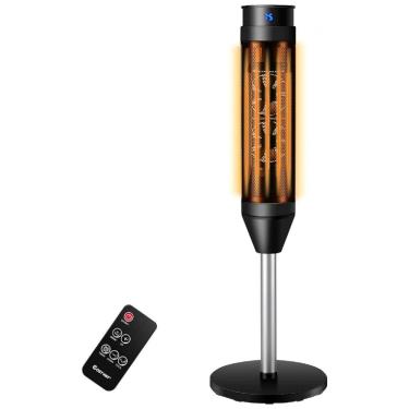 Imagem de Aquecedor Cerâmico Portátil com Controle Remoto, 1500W, 110V, COSTWAY 24155 CYPE, Preto