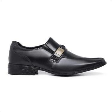 Imagem de Sapato Social Masculino Bico Quadrado Fino Conforto e Sofisticação Sport Fino em Couro Legítimo-Masculino