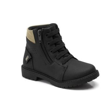 Imagem de Bota Infantil Menino Klin Mini Rock Preto