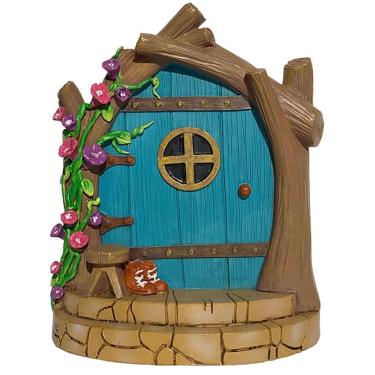 Imagem de Acessórios de jardim de fadas com porta de fada, kit de porta de jardim de fadas e outras miniaturas de jardim de fadas, decoração de jardim para fadas e gnomos de jardim